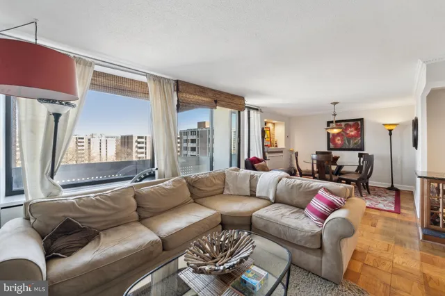 a living room with furniture and a couch