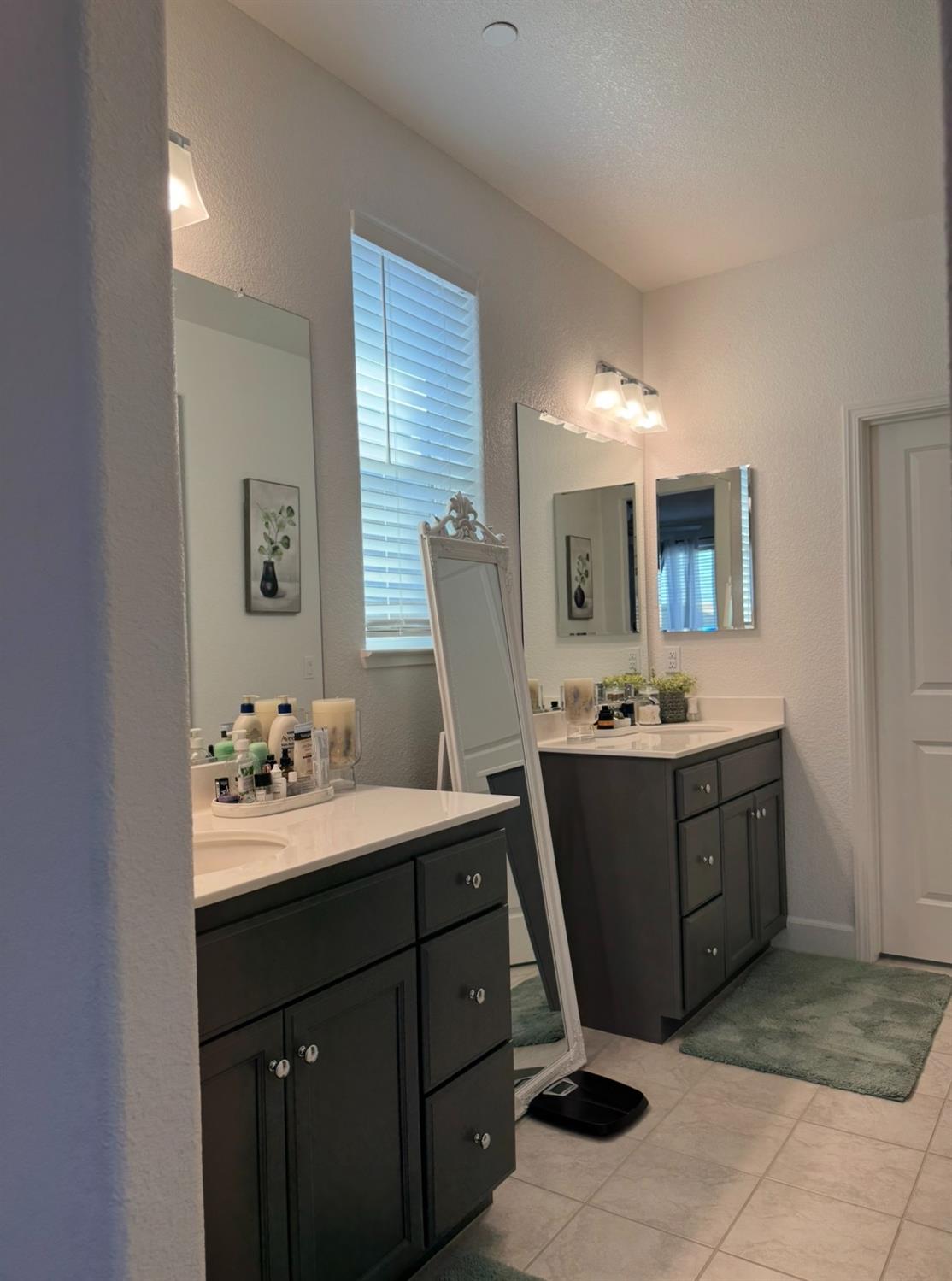 461 Walcott Street Manteca, CA 95336 - Photo 19 of 24 a bathroom with a double vanity sink and mirror