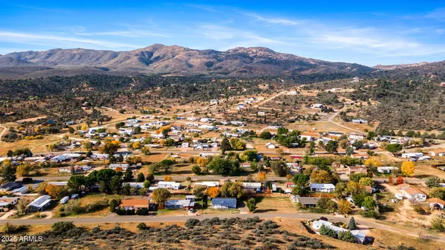 an aerial view of residential houses and city view