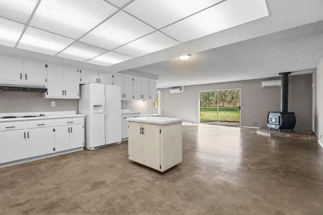 a view of a balcony with mountain view