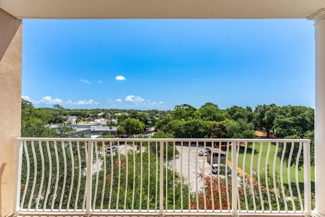 a view of balcony with city view