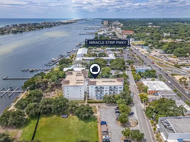 an aerial view of multiple house