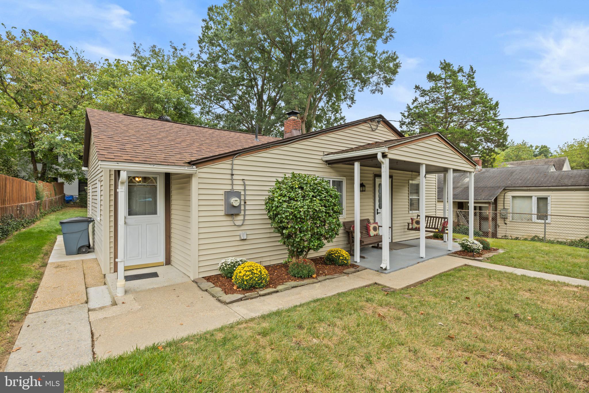 a view of a house with a patio