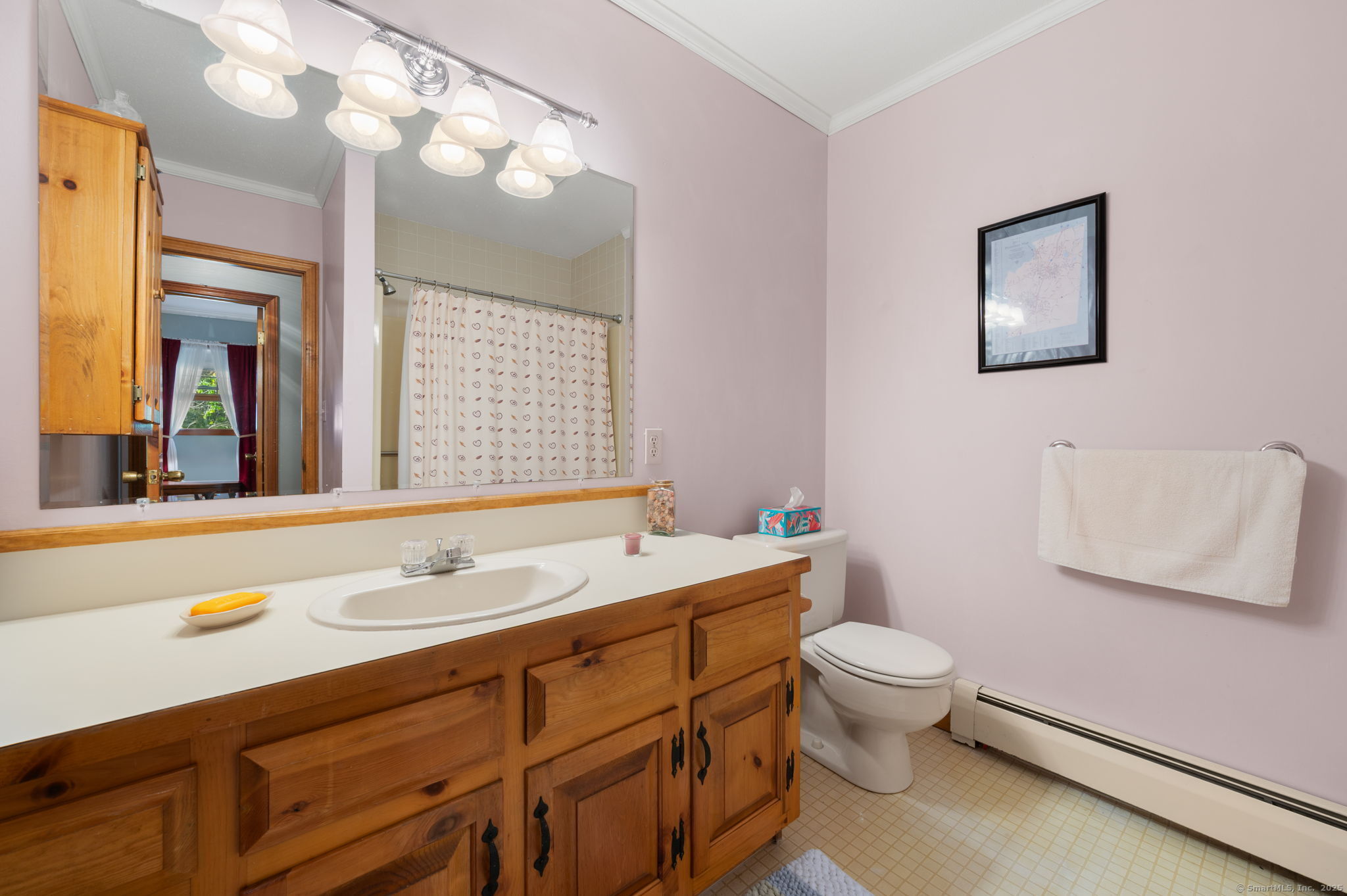 383 Lathrop Road Plainfield, CT 06374 - Photo 33 of 40 a bathroom with a sink a toilet a mirror and vanity