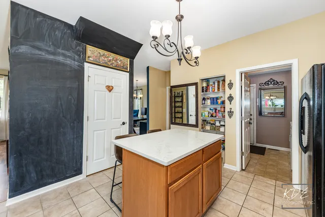 a view of kitchen island