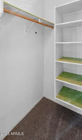 a room with a closet