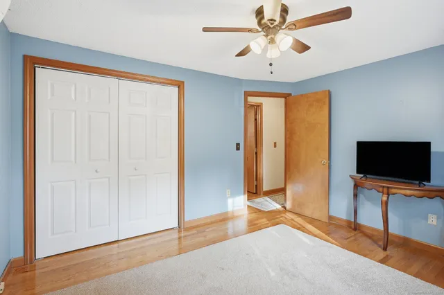 a view of a livingroom with a flat screen tv
