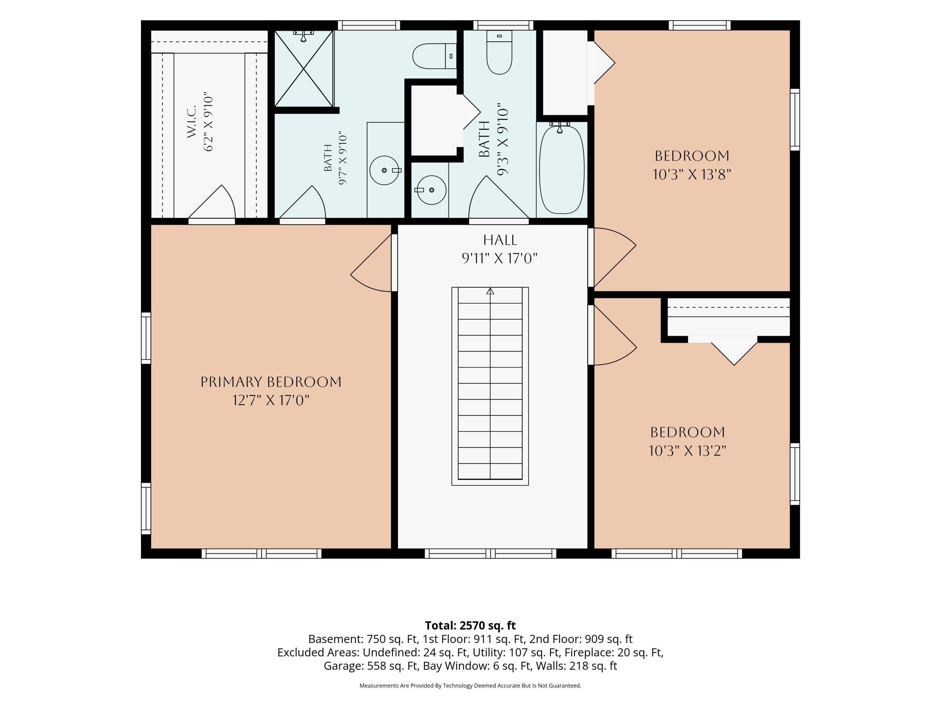 21537 Kendaville Road Pierson, MI 49339 - Photo 28 of 52 Upstairs Level Layout