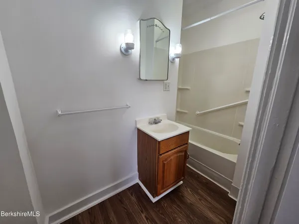 a room with washing machine