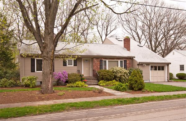 53 Wayne Road Needham, MA 02494 - Photo 1 of 1 a front view of a house with garden