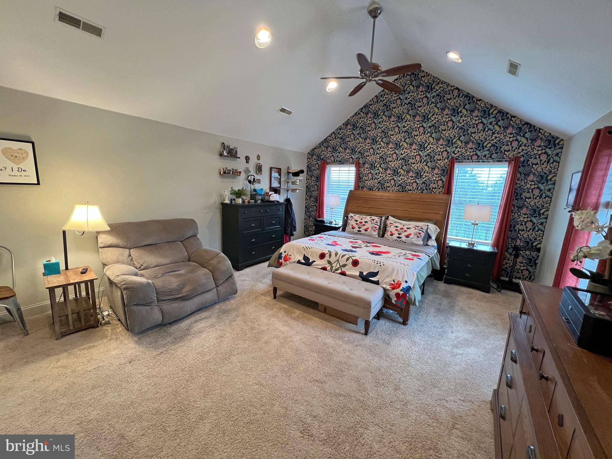 1240 Leeds Road Elkton, MD 21921 - Photo 29 of 67 Primary bedroom suite with vaulted ceiling