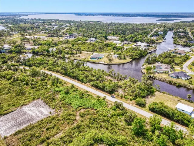 view of a city with an ocean
