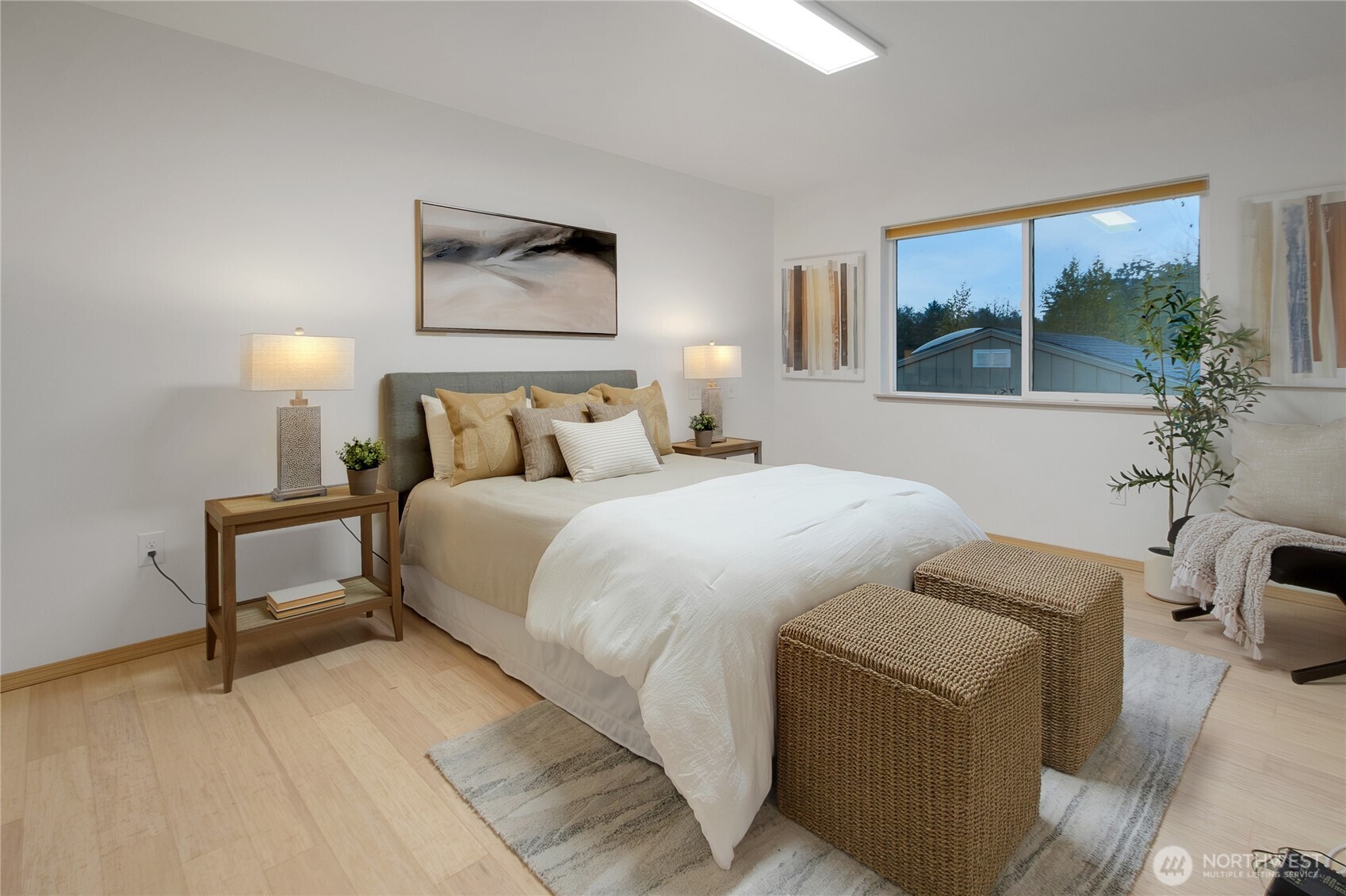 1450 Southeast Spruce Road Port Orchard, WA 98367 - Photo 20 of 35 a bedroom with bed and a large window