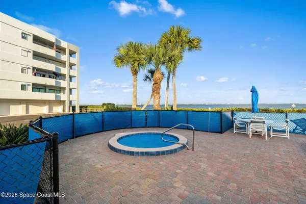 a view of balcony with ocean view