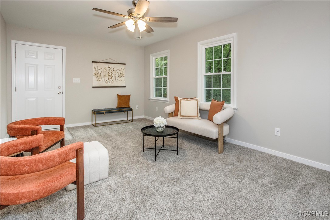 7856 Epic Road Richmond, VA 23235 - Photo 21 of 32 Sitting room featuring carpet flooring and ceiling