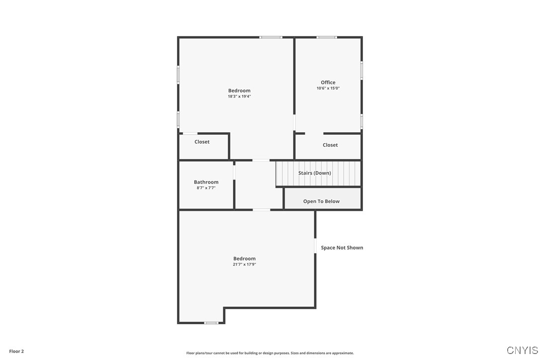 7410 Rice Road Throop, NY 13021 - Photo 44 of 45 Second floor floor plan
