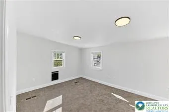 a view of a livingroom with a window