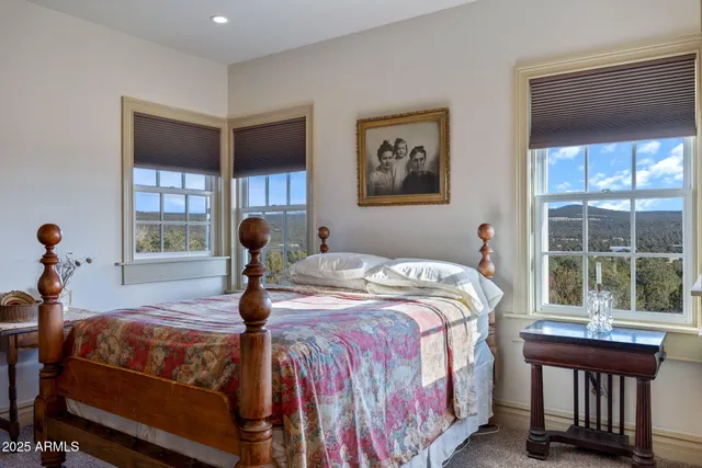 a view of a lake from a yard