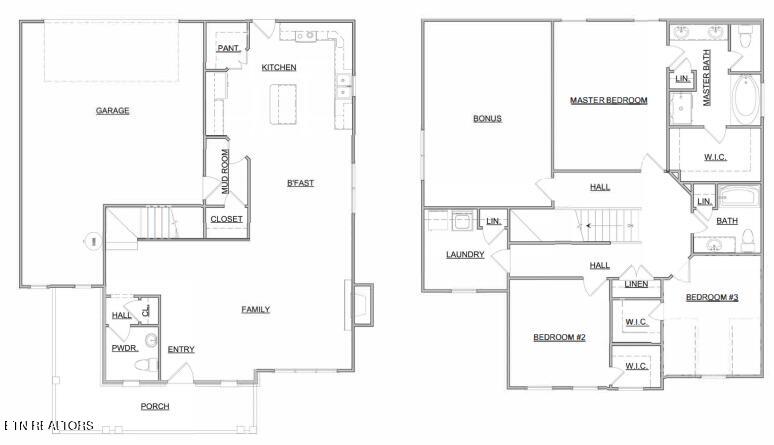 100 Thornberry Street, Unit LOT 58B Oak Ridge, TN 37830 - Photo 27 of 27 Wyndham Standard Rear Entry Floor Plan