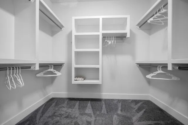 a view of a room with rack on the wall