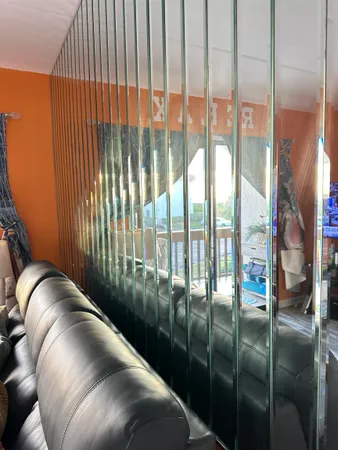 a view of lake from balcony