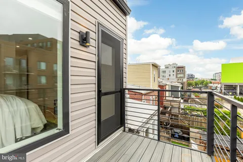 a view of building from balcony