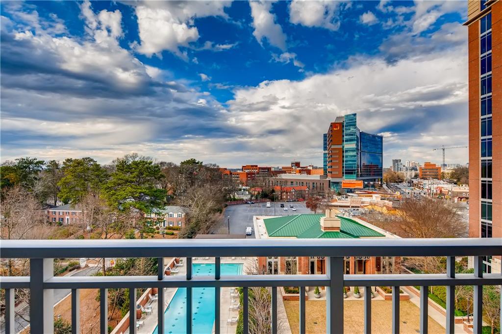 1820 Peachtree Road Northwest, Unit 811 Atlanta, GA 30309 - Photo 26 of 42 a view of city from a balcony