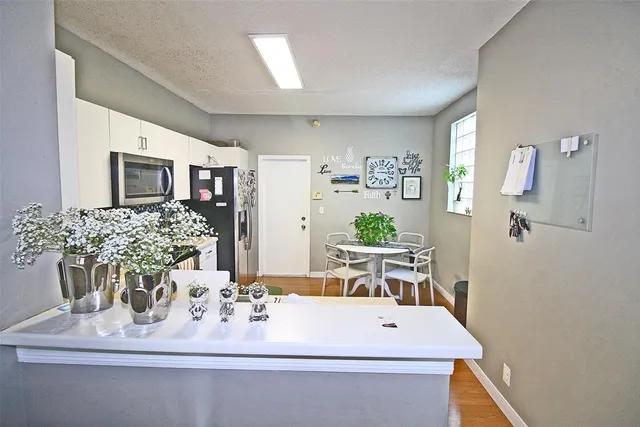 a view of dining room with furniture