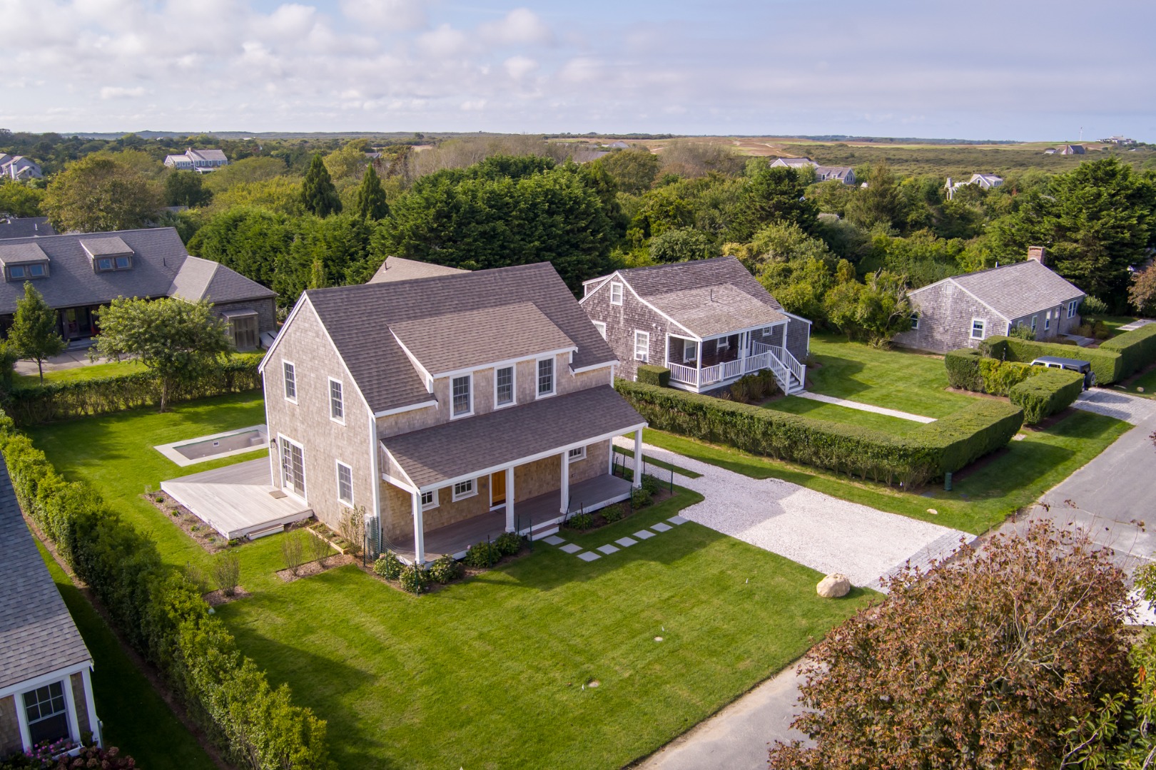 8 Sconset Avenue Nantucket, MA 02554 - Photo 43 of 45 Aerial East & South Elevations