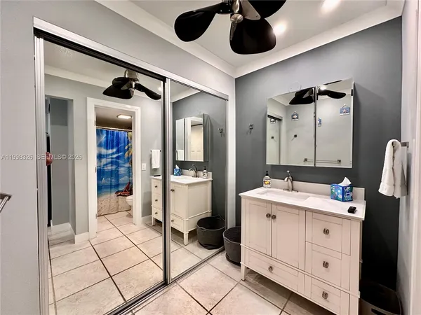 a utility room with closet