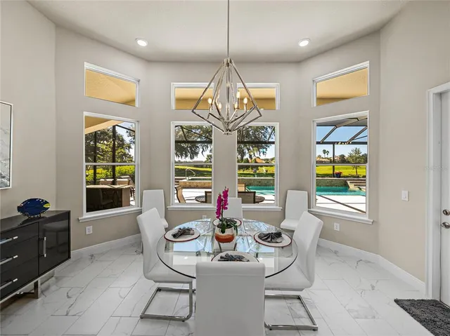 a large bathroom with a sink and a mirror