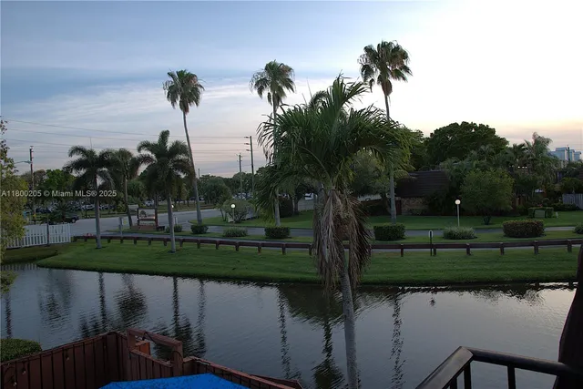 a view of a lake with a lake in the background