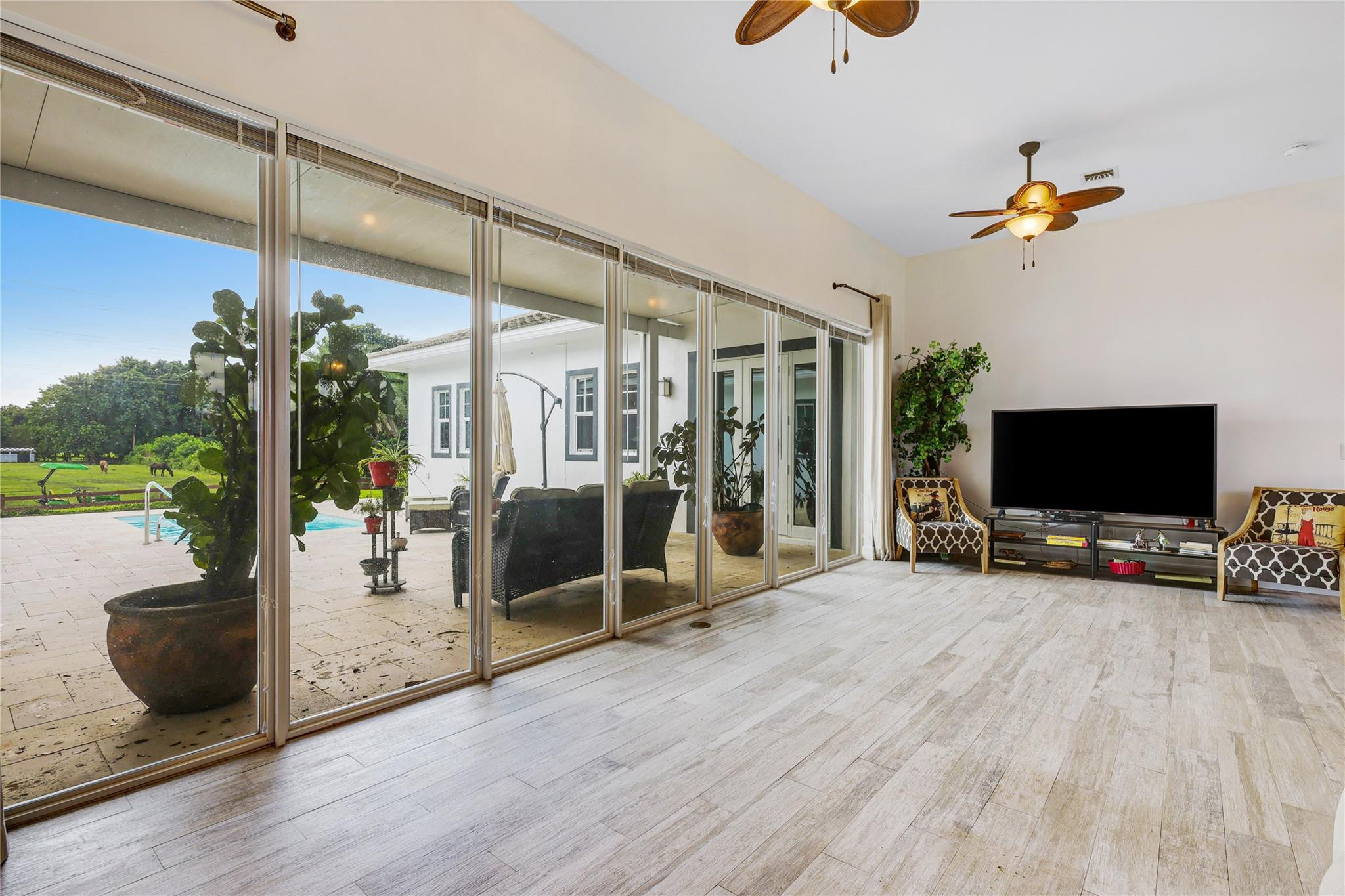 6601 Appaloosa Trail Southwest Ranches, FL 33330 - Photo 25 of 49 a view of a livingroom with furniture and a flat screen tv