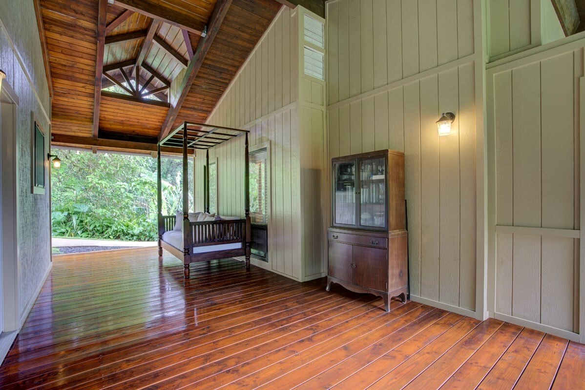 4318 Punee Road Koloa, HI 96756 - Photo 14 of 23 a view of outdoor space with wooden floor and windows