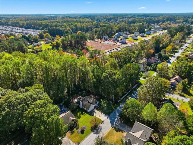 an aerial view of multiple house