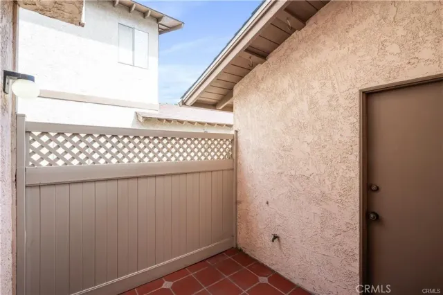 a view of a wooden door
