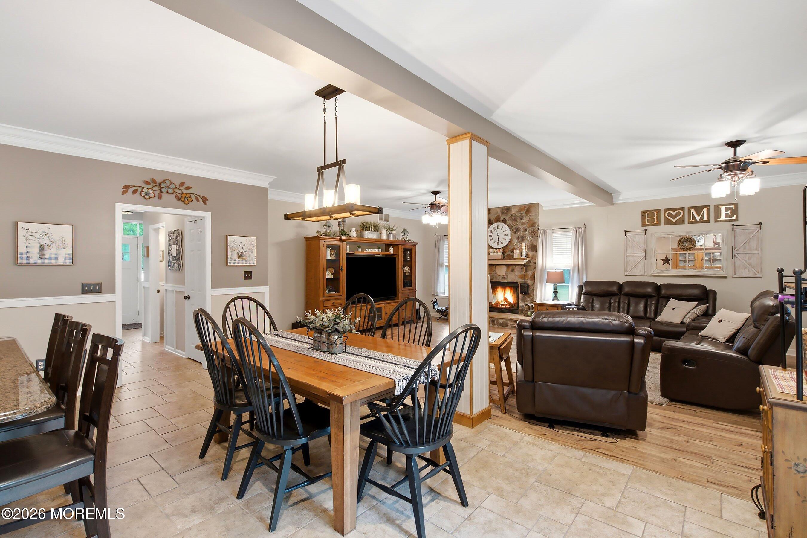 19 Goldfinch Road Jackson, NJ 08527 - Photo 10 of 51 18-Dining & Living Room 2 with Fire