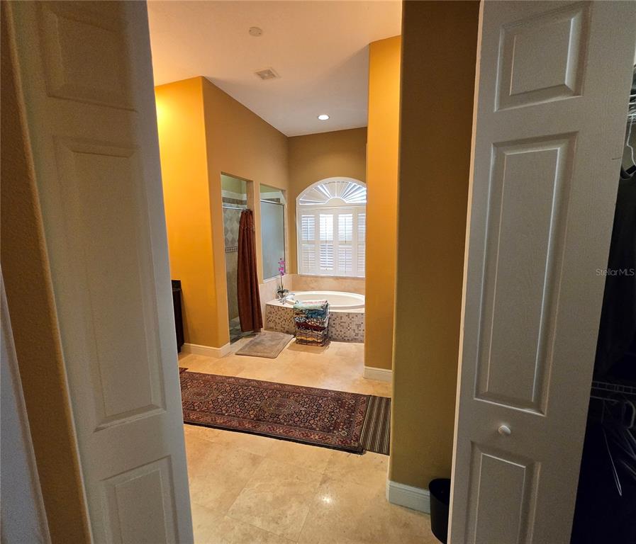19153 Geraci Road Lutz, FL 33558 - Photo 8 of 21 a bathroom with a granite countertop sink and a mirror