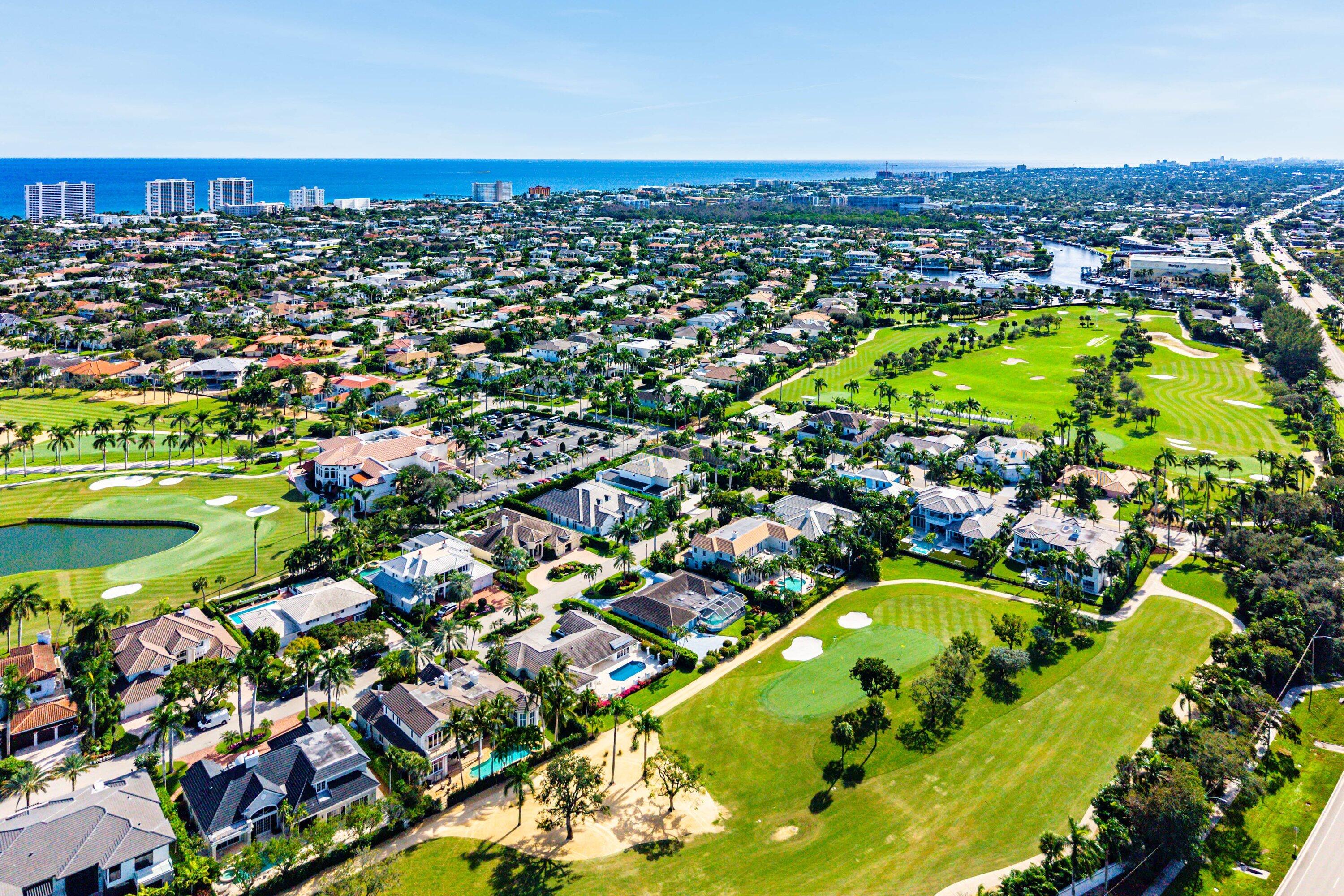 2041 Thatch Palm Drive Boca Raton, FL 33432 - Photo 8 of 45 an aerial view of a residential houses with outdoor space and swimming pool