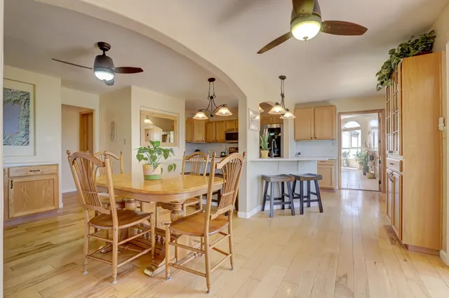 a view of a porch with a potted plant