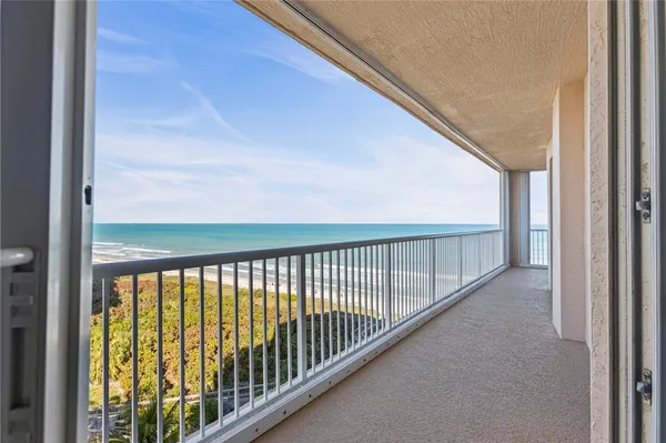 a view of a balcony