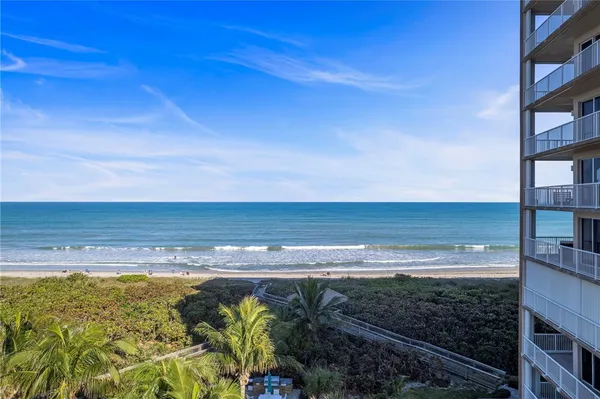 a view of beach and ocean