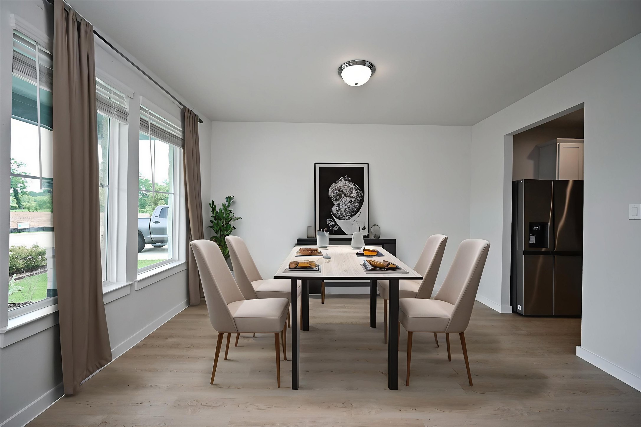 33019 School Hl Road Fulshear, TX 77441 - Photo 4 of 38 a view of a dining room with furniture window and outside view