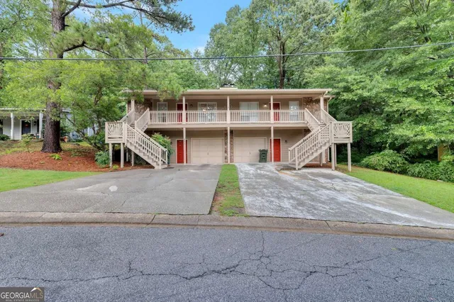 front view of a house with a street