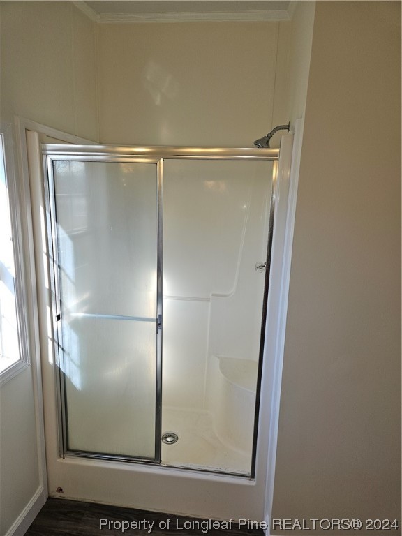 3001 Popes Crossing Road Lumberton, NC 28358 - Photo 26 of 43 a bathroom with a glass shower door