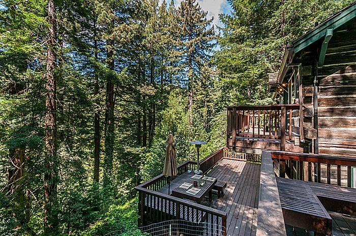 47 Skylonda Drive Woodside, CA 94062 - Photo 15 of 16 a view of balcony with wooden floor and outdoor seating