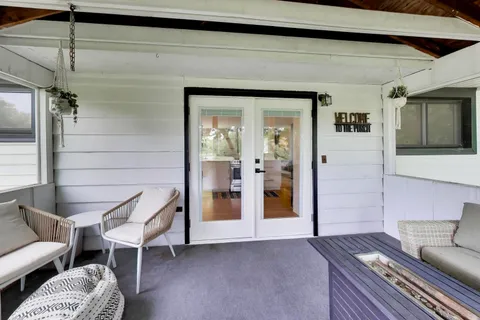 a view of outdoor space with seating area