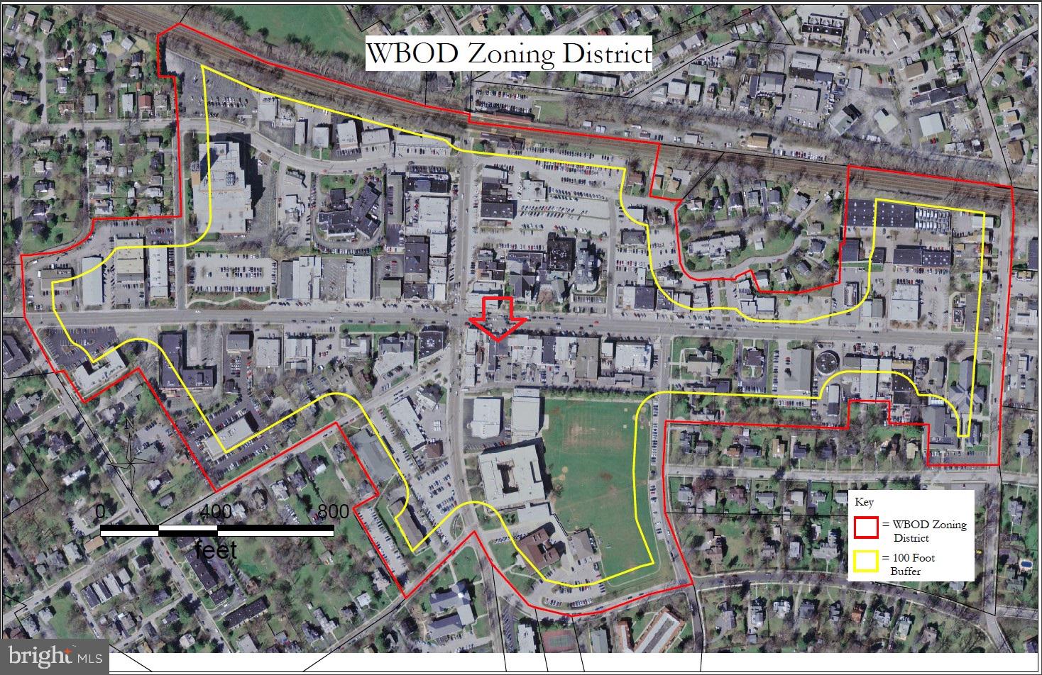 108 East Lancaster Avenue, Unit B2 Wayne, PA 19087 - Photo 27 of 28 Wayne BOD zoning map with location