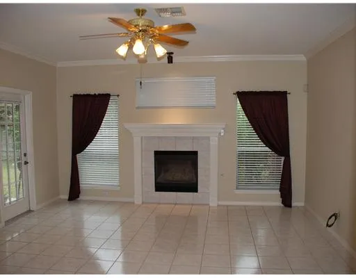 a view of a livingroom with a fireplace