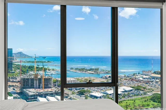 a view of a city from a window